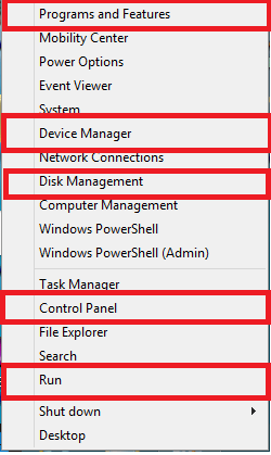 Windows 8 1 Quick Access Menu